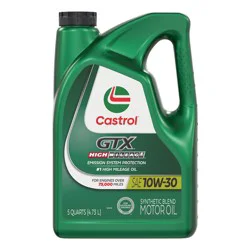 Castrol GTX High Mileage 10W-30 Synthetic Blend Motor Oil, 5 qt