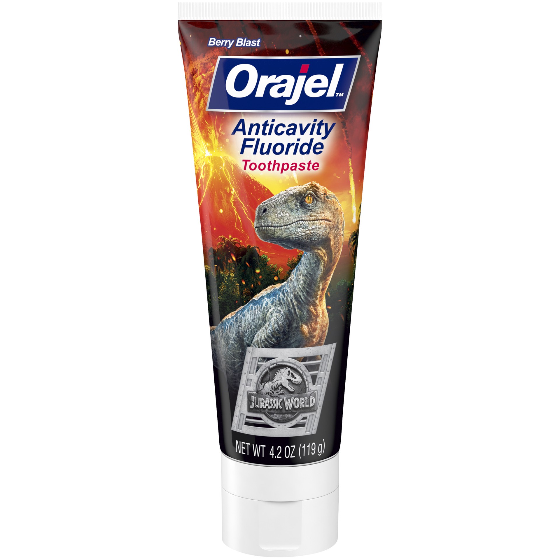 slide 1 of 4, Orajel Jurassic World Anticavity Fluoride Berry Blast Toothpaste 4.2 oz, 4.2 oz