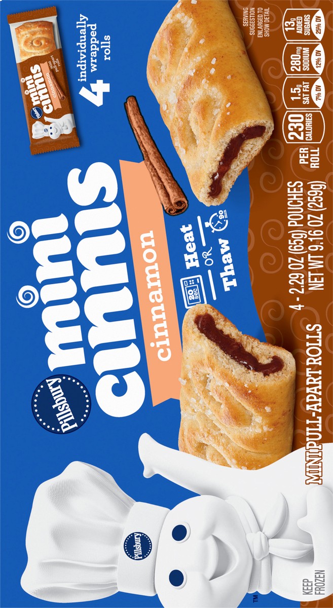 slide 4 of 13, Pillsbury Mini Cinnis, Pull-Apart Cinnamon Rolls, 4 Rolls, 9.16 oz, 4 ct