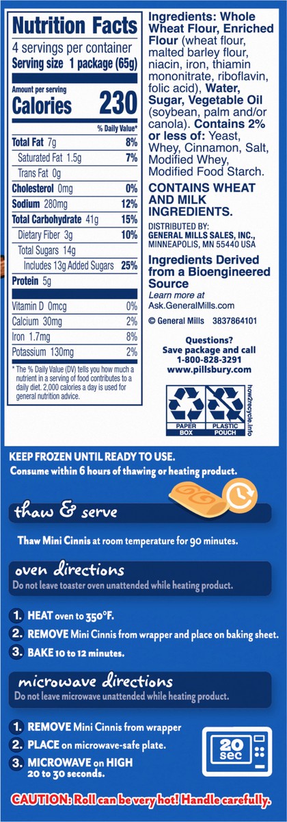 slide 6 of 13, Pillsbury Mini Cinnis, Pull-Apart Cinnamon Rolls, 4 Rolls, 9.16 oz, 4 ct