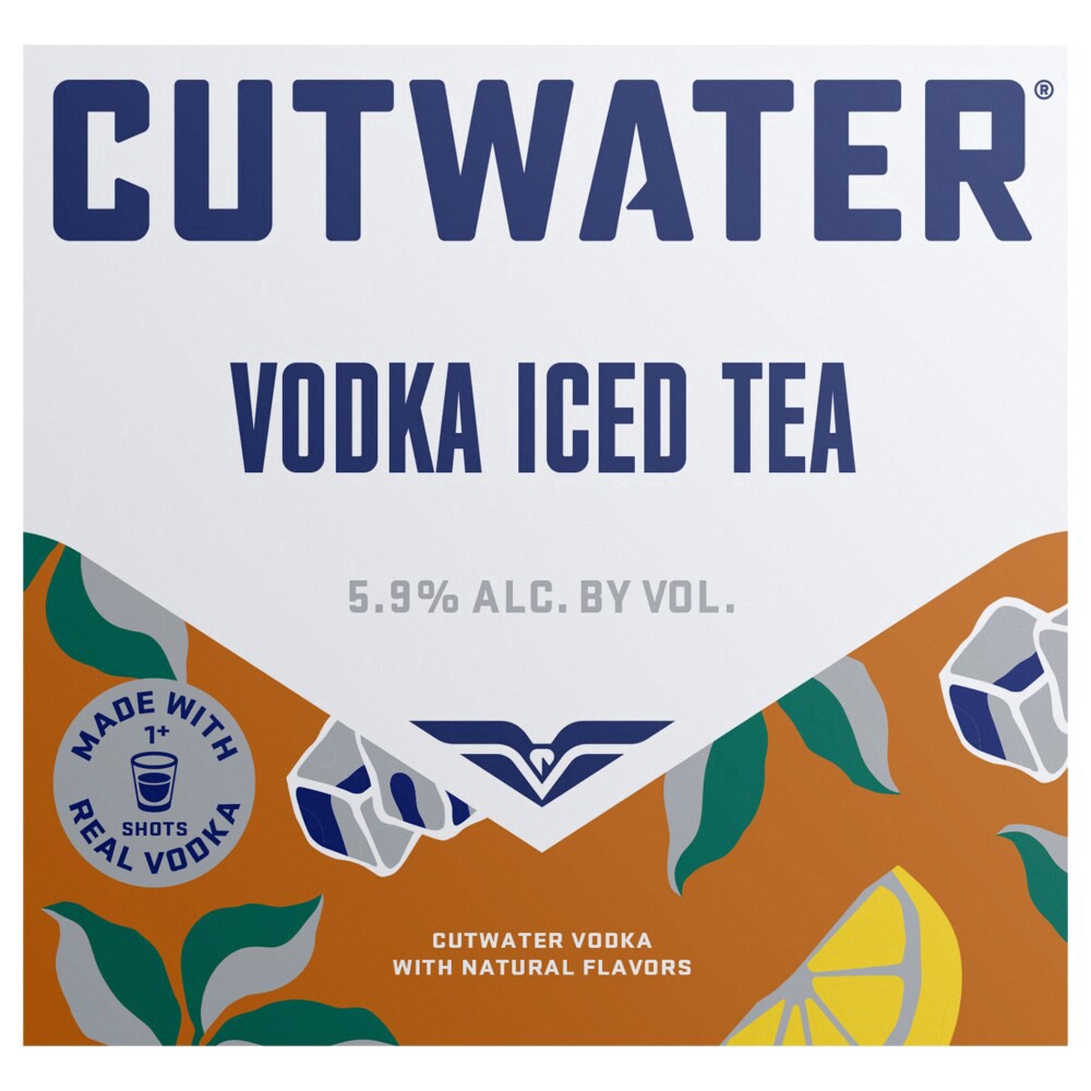 slide 5 of 6, Cutwater Spirits Vodka Tea 4 Pack, 12 fl oz Cans, 4 ct