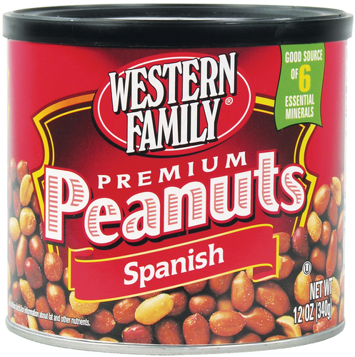 slide 1 of 1, Western Family Premium Spanish Peanuts, 12 oz