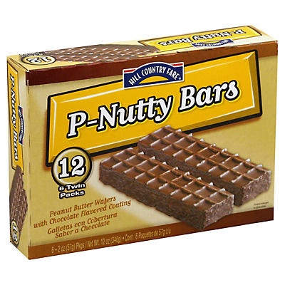 slide 1 of 1, Hill Country Fare P-Nutty Bars, 6 ct