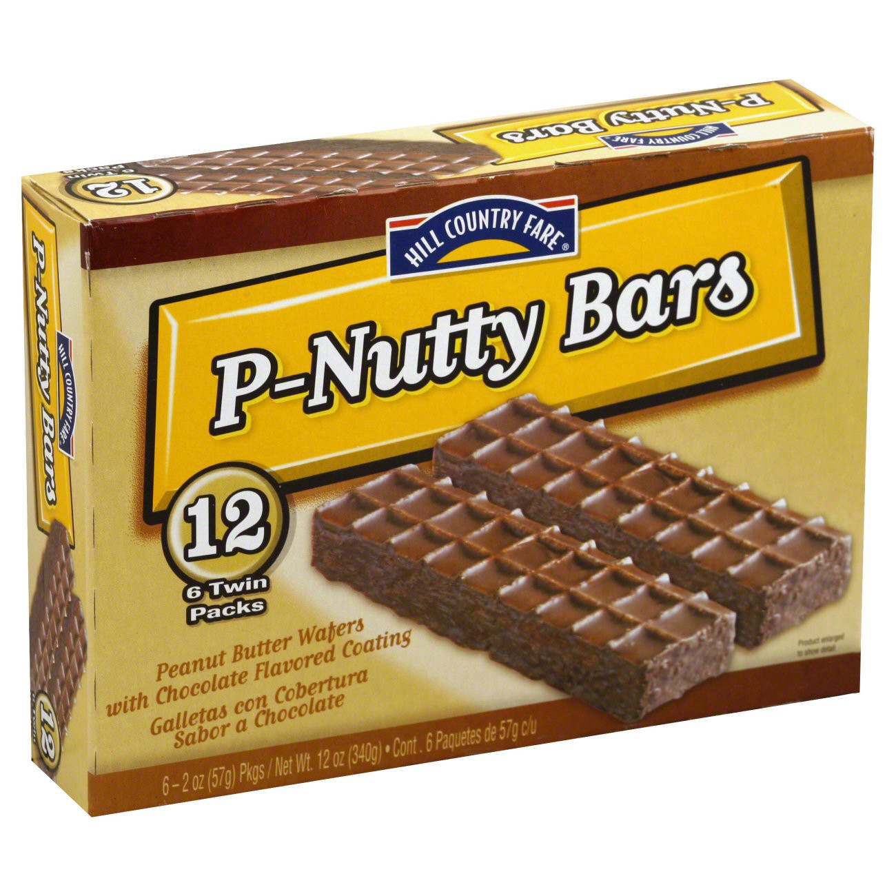slide 1 of 1, Hill Country Fare P-Nutty Bars, 6 ct
