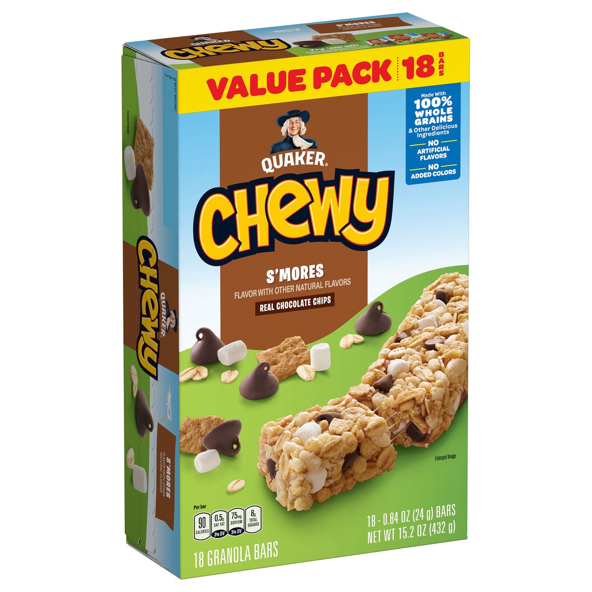 slide 2 of 6, Quaker Chewy Granola Bar S'mores 0.84 Oz 18 Count, 18 ct