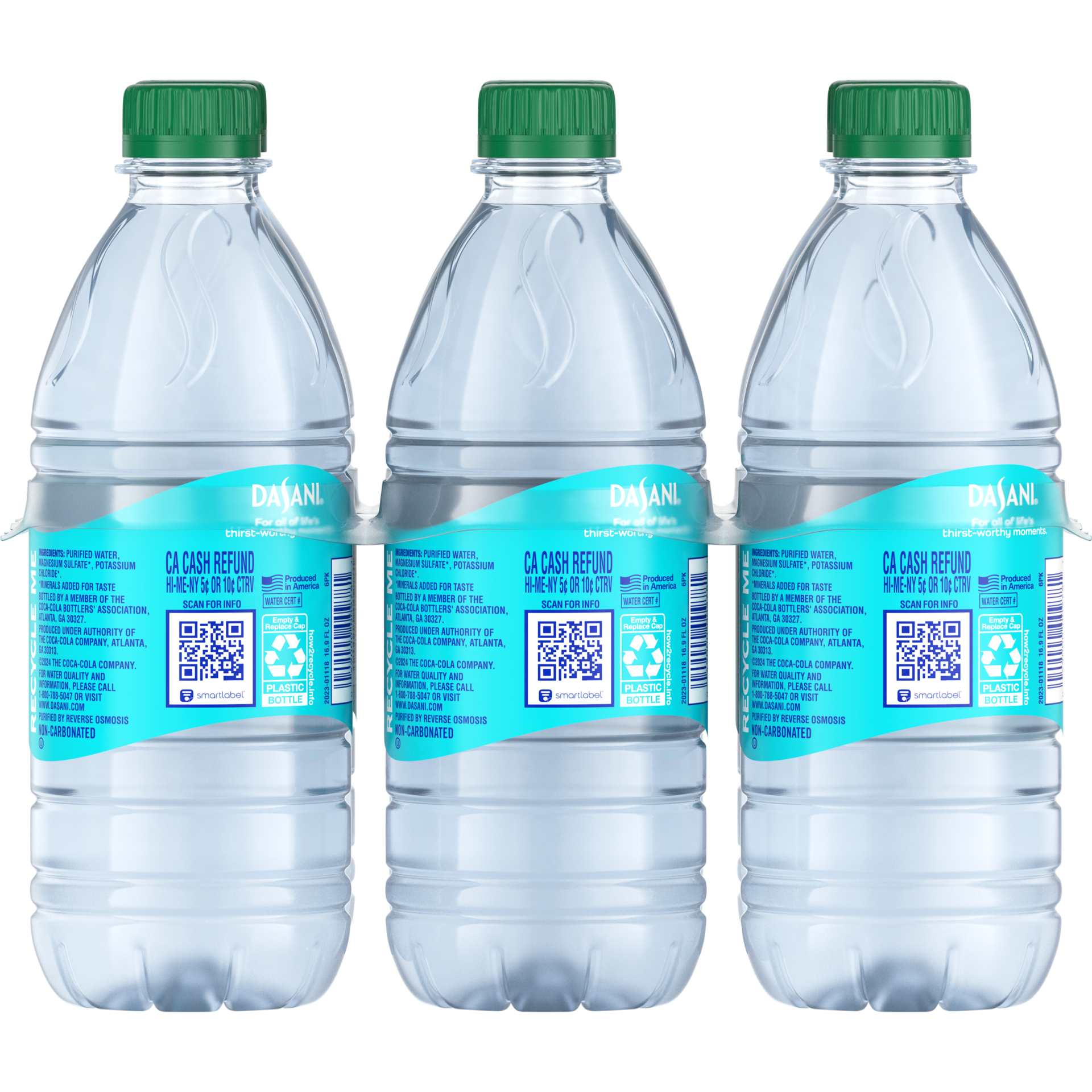 slide 2 of 5, DASANI Purified Water Bottles Enhanced with Minerals, 16.9 fl oz, 6 Pack, 6 ct