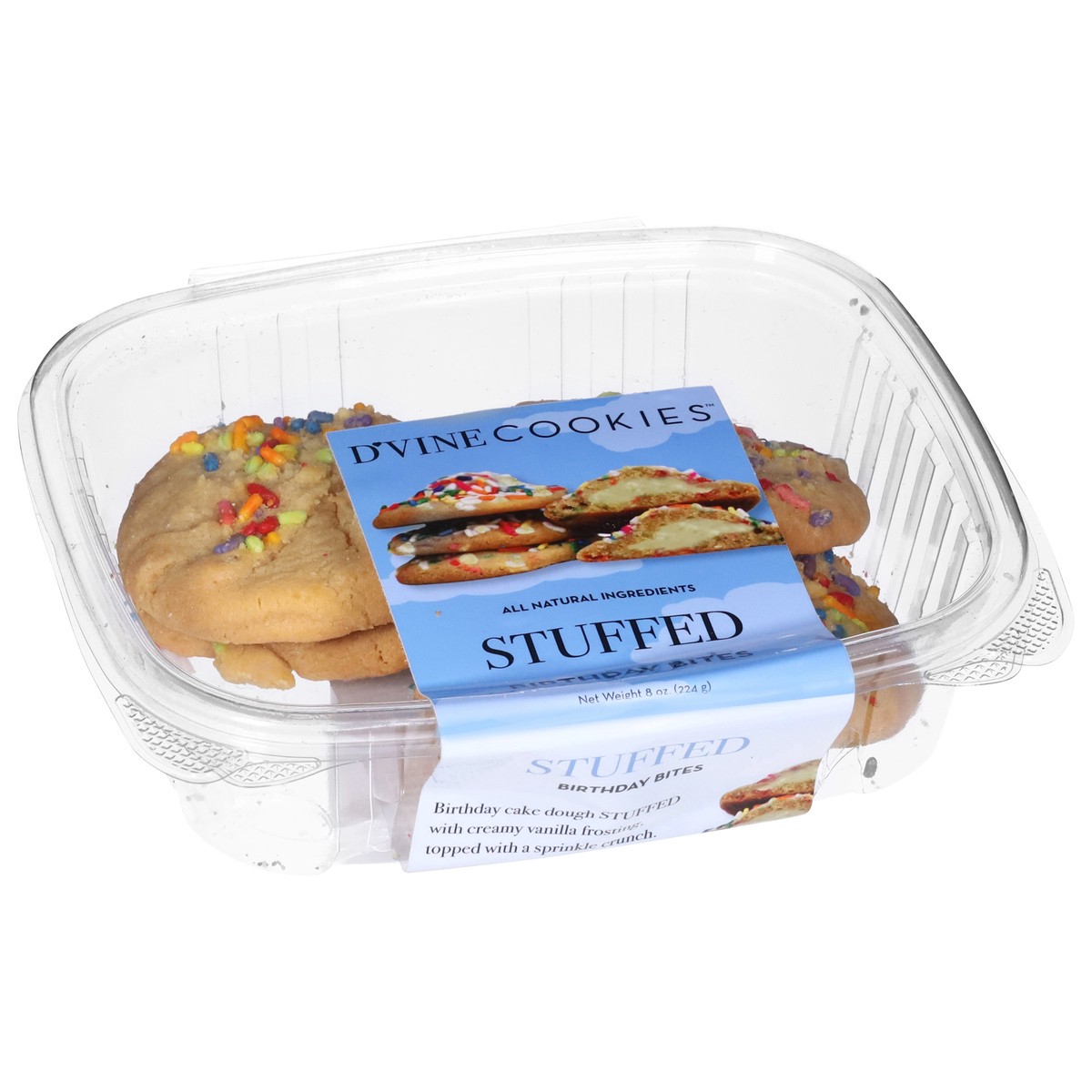 slide 4 of 4, Dvine Cookies Stuffd Birthday Bites 8Oz, 8 oz