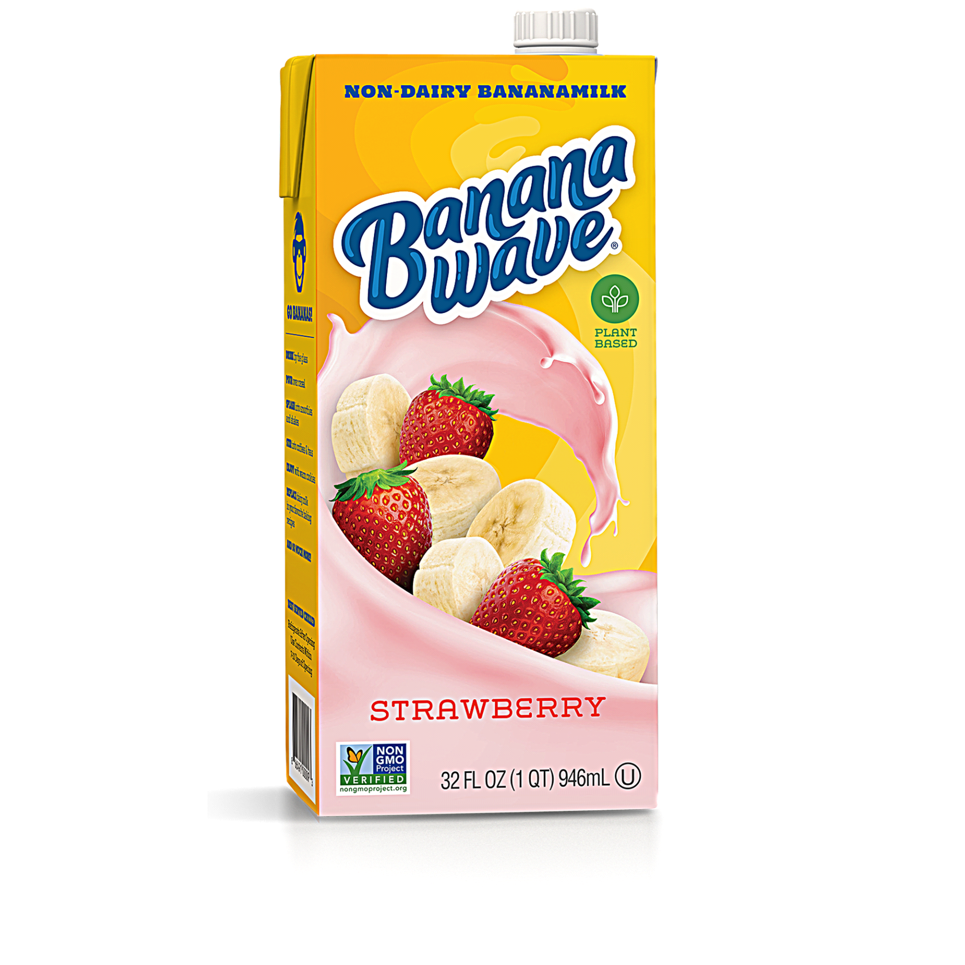 slide 1 of 1, Banana Wave Banana Wa Milk Banana Strawberry - 32 Fl. Oz., 32 fl oz