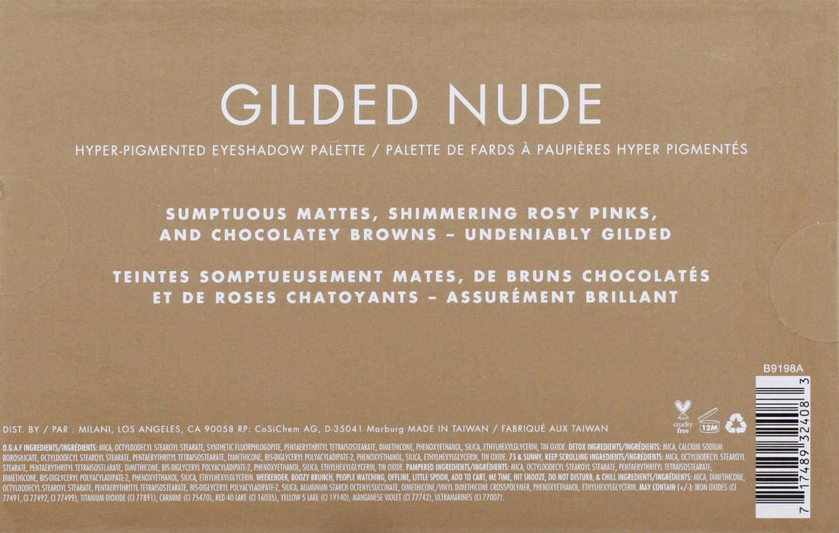 slide 5 of 9, Milani Gilded Nude Hyper-Pigmented Eyeshadow Palette 0.32 oz, 1 oz