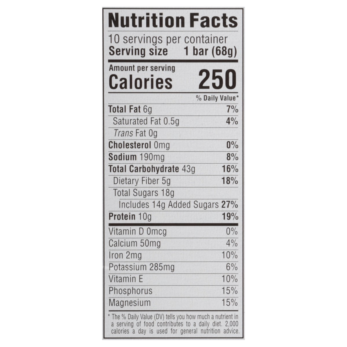 slide 10 of 12, CLIF BAR - Oatmeal Raisin Walnut - Made with Organic Oats - 10g Protein - Non-GMO - Plant Based - Energy Bars - 2.4 oz. (10 Pack), 24 oz