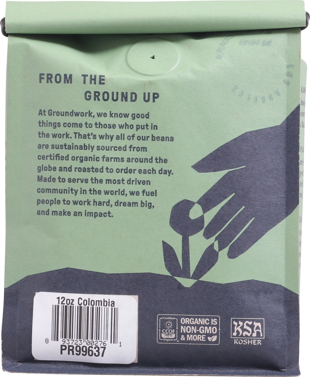 slide 6 of 10, Groundwork Coffee Colombia Whole Bean - 12 oz, 12 oz