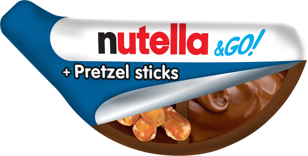 slide 8 of 10, Nutella & Go! Hazelnut and Cocoa Spread with Pretzel Sticks, 1.9 oz, 1.9 oz