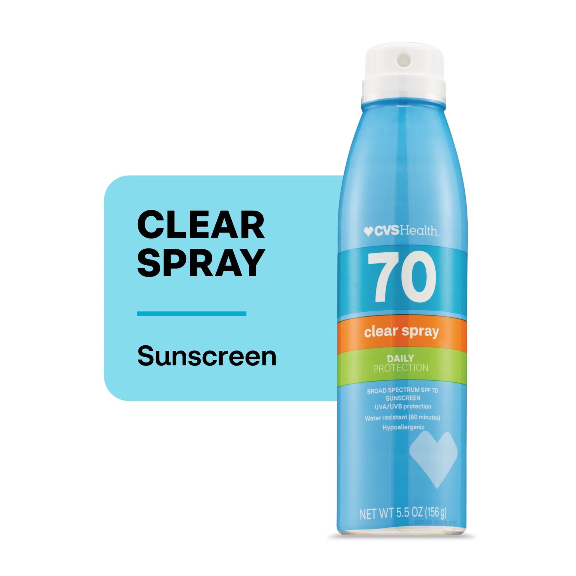 slide 1 of 1, CVS Health Clear Broad Spectrum Sunscreen Spray, 1 ct