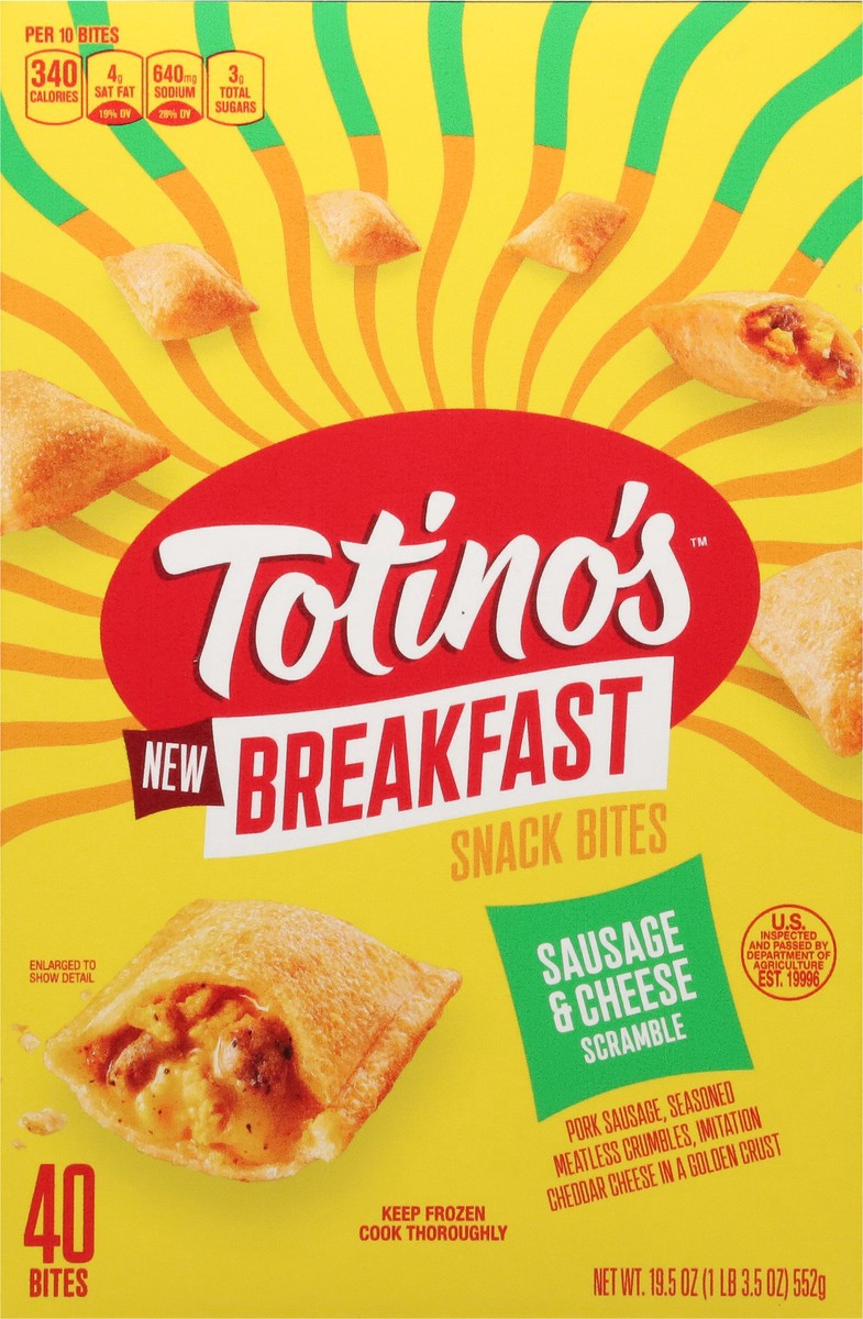 slide 6 of 17, Totino's Sausage & Cheese Scramble Breakfast Snack Bites 40 CT, 40 ct