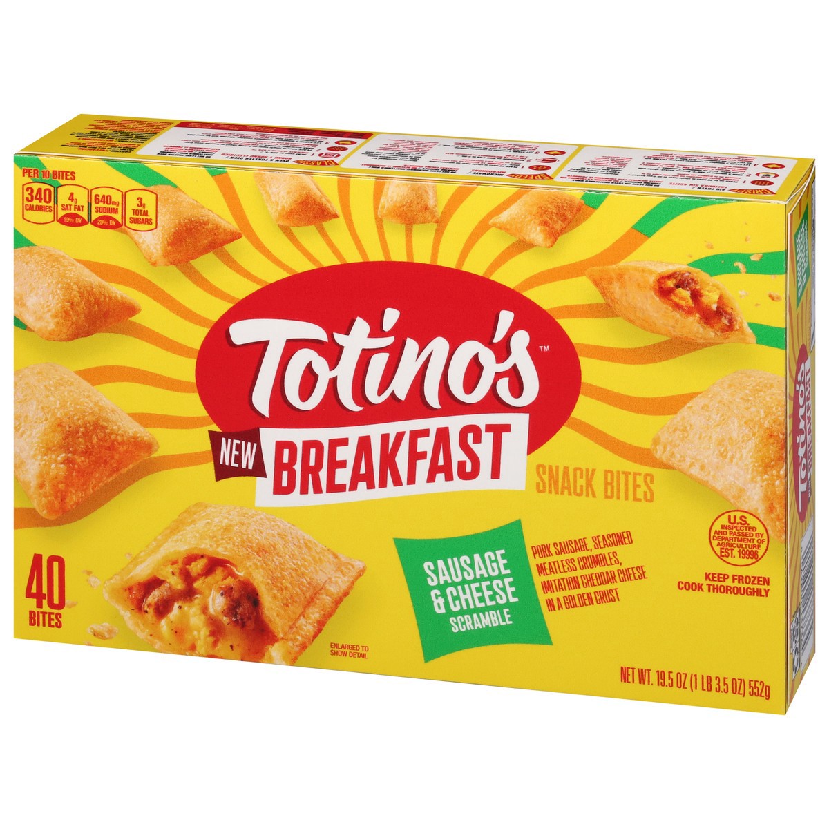 slide 10 of 17, Totino's Sausage & Cheese Scramble Breakfast Snack Bites 40 CT, 40 ct