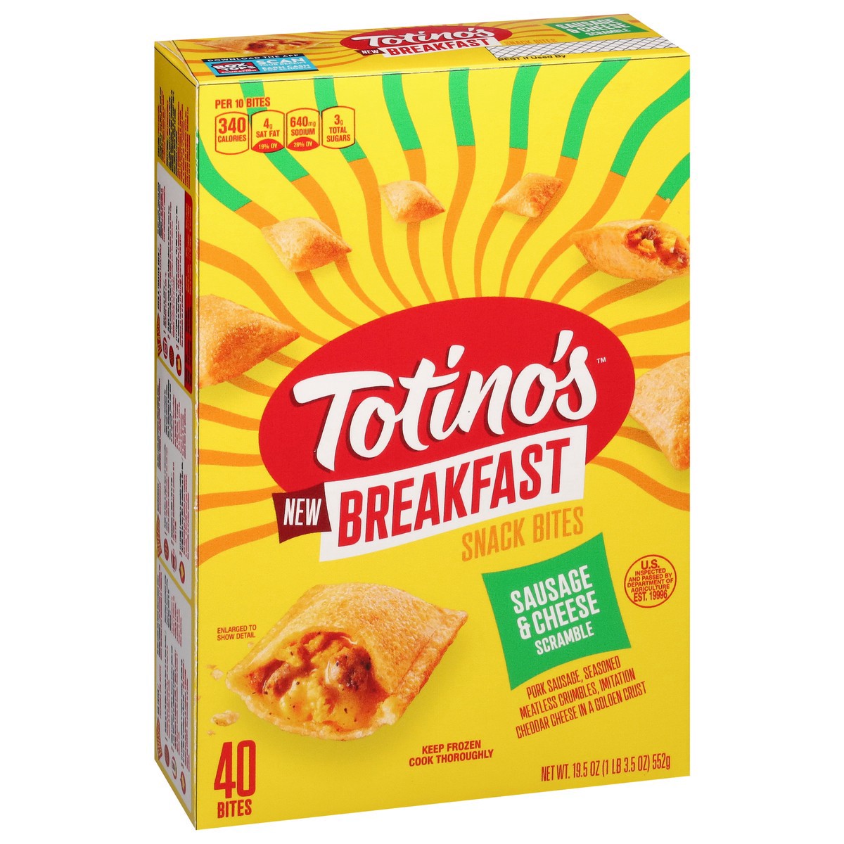 slide 12 of 17, Totino's Sausage & Cheese Scramble Breakfast Snack Bites 40 CT, 40 ct