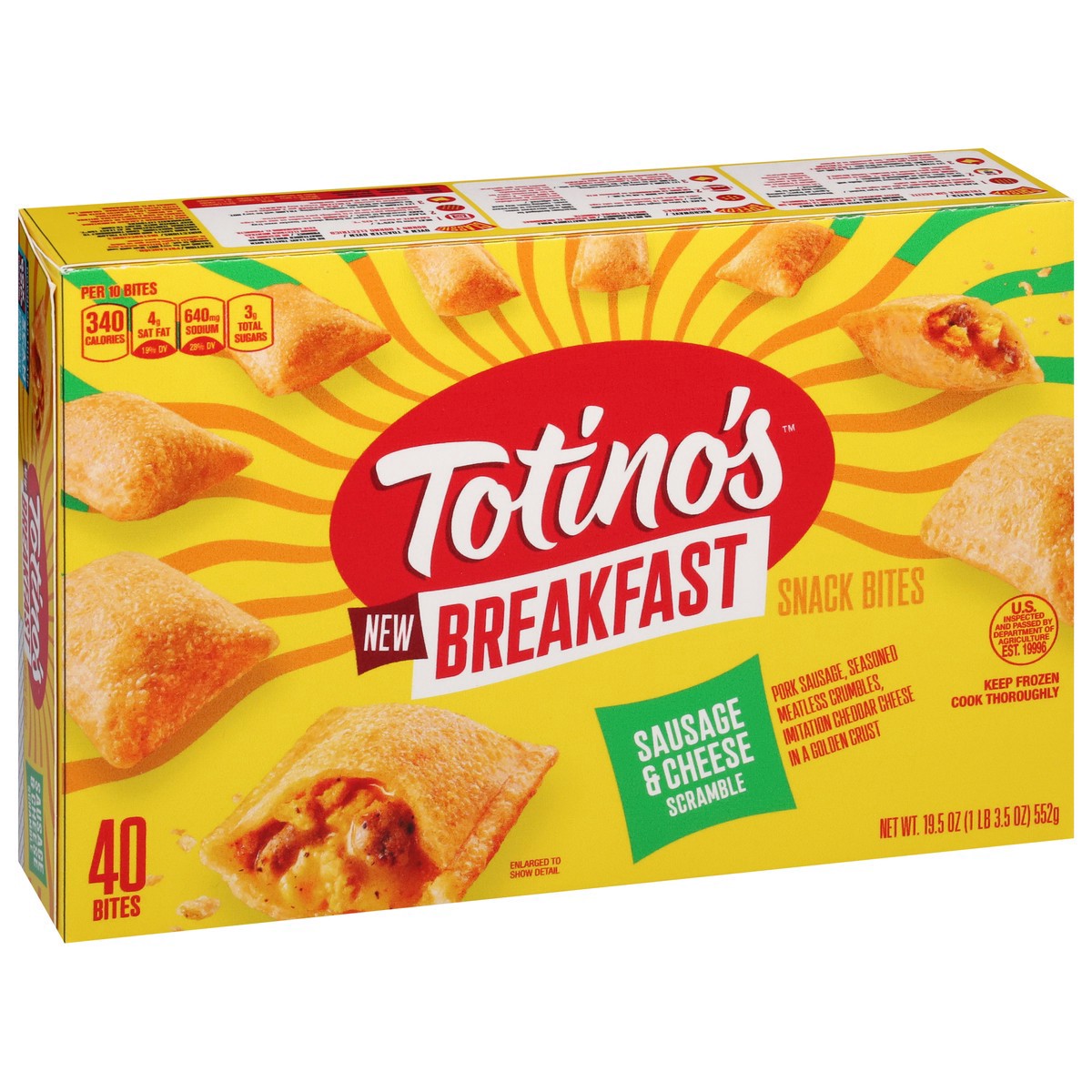 slide 15 of 17, Totino's Sausage & Cheese Scramble Breakfast Snack Bites 40 CT, 40 ct