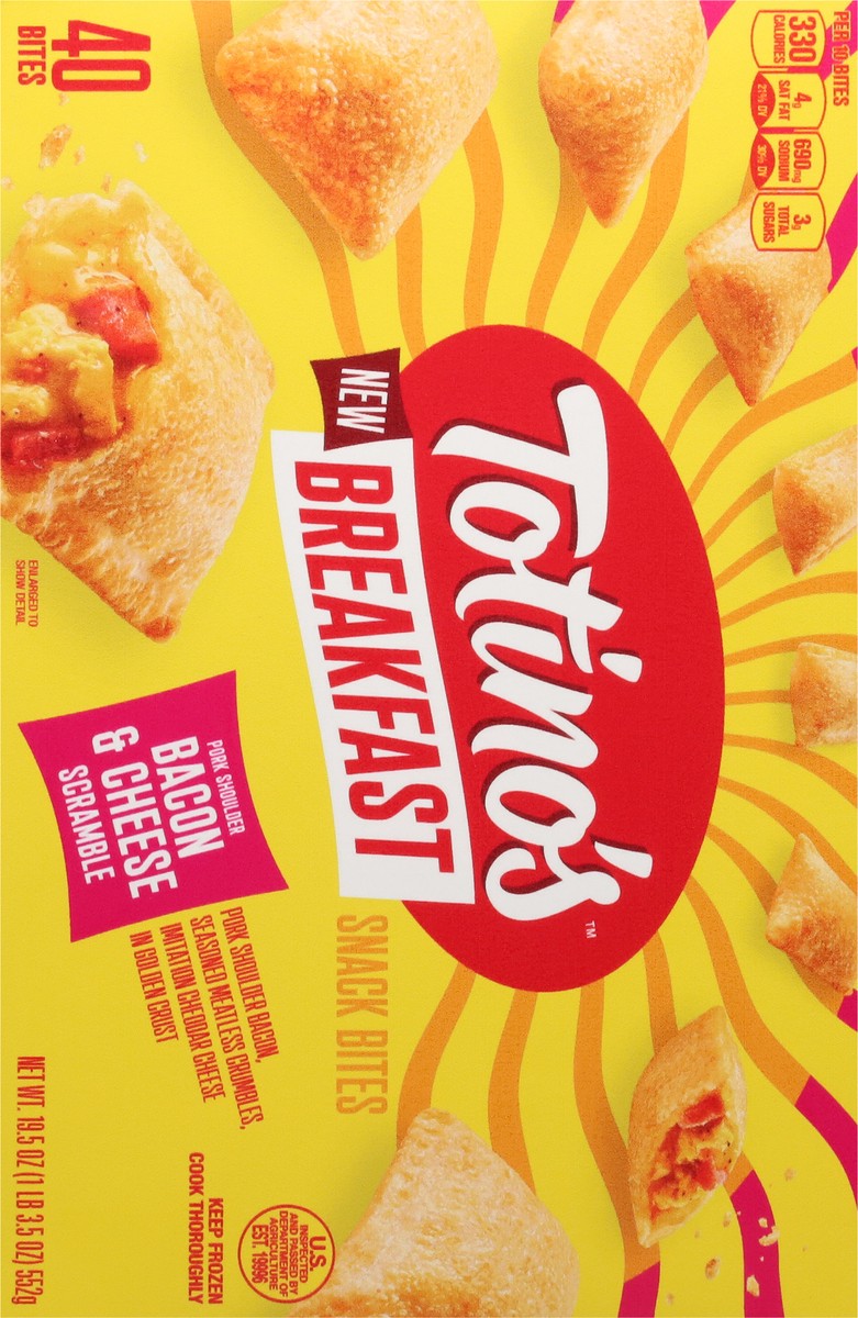 slide 7 of 16, Totino's Pork Shoulder Bacon & Cheese Scramble Breakfast Snack Bites 40 CT, 40 ct