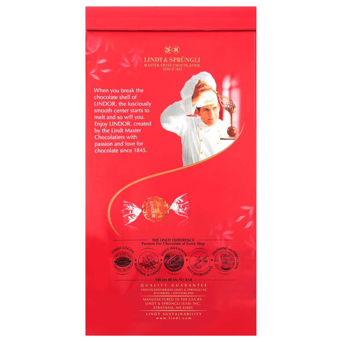 slide 5 of 12, Lindt LINDOR Milk Chocolate Candy Truffles, Chocolates with Smooth, Melting Truffle Center, 5.1 oz. Bag, 5.1 oz