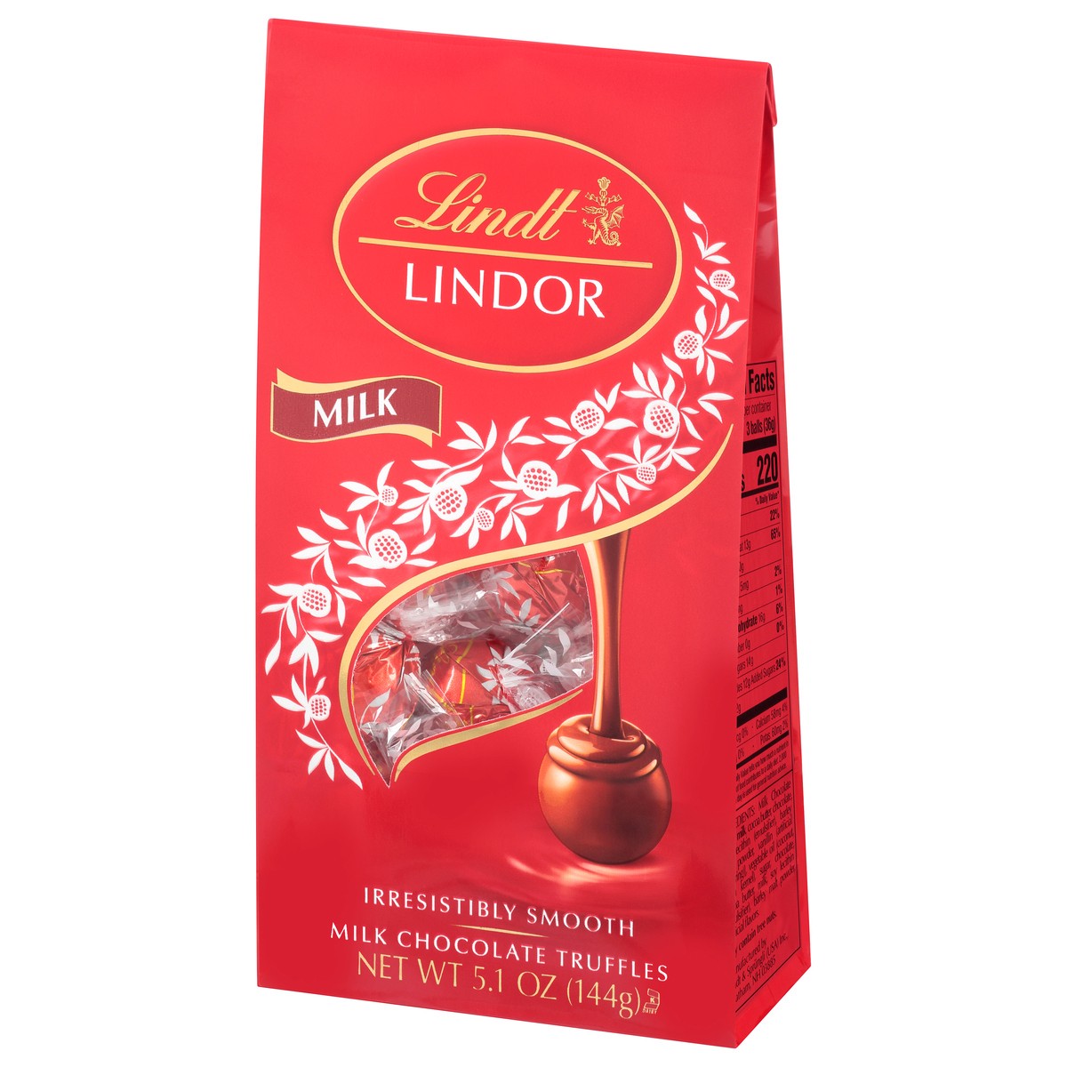 slide 2 of 12, Lindt LINDOR Milk Chocolate Candy Truffles, Chocolates with Smooth, Melting Truffle Center, 5.1 oz. Bag, 5.1 oz