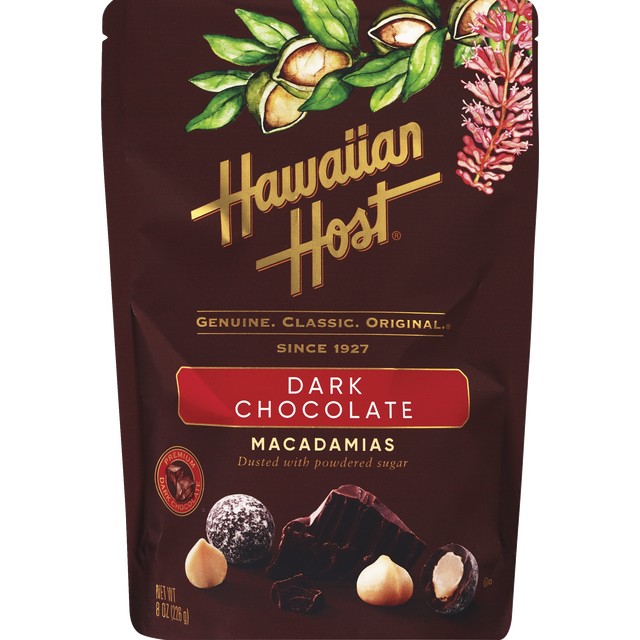 slide 1 of 1, Hawaiian Host Dark Chocolate Macada, 1 ct