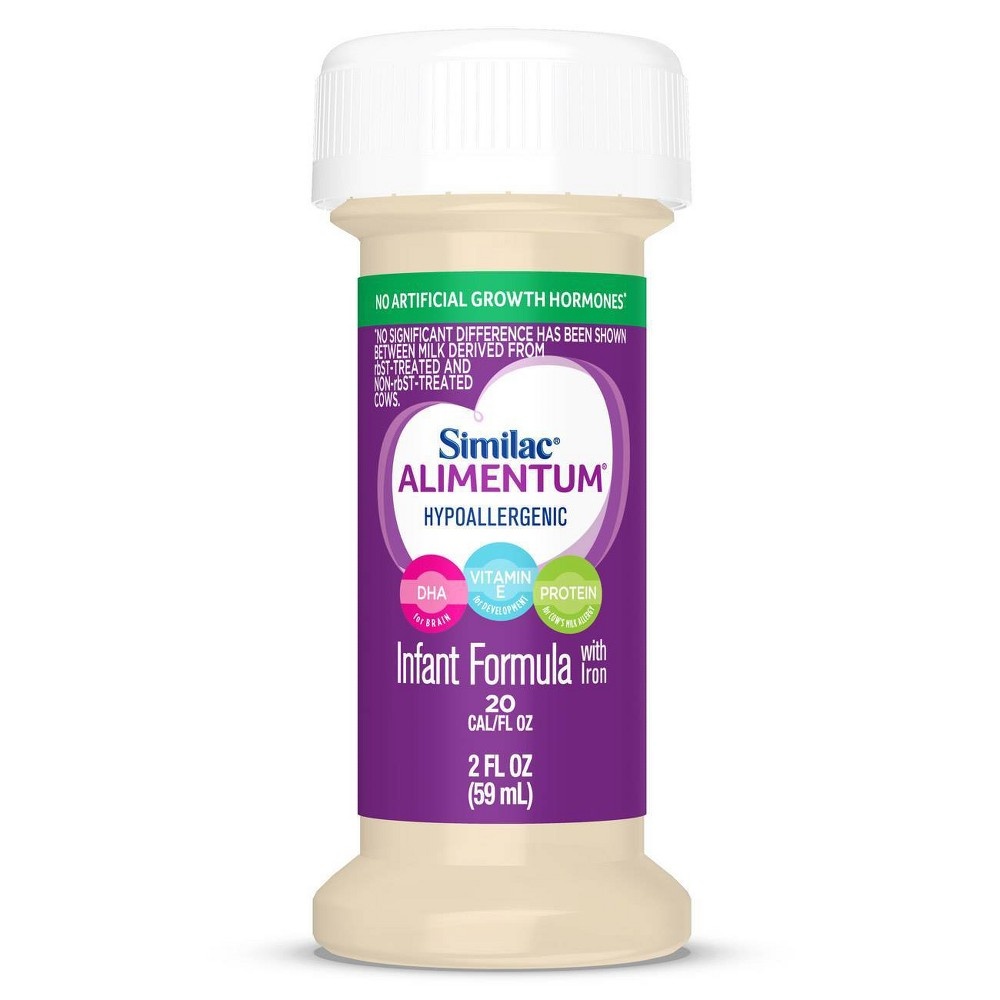slide 5 of 5, Similac Alimentum Hypoallergenic For Food Allergies and Colic Infant Formula Ready-to-Feed, 8 ct; 2 fl oz