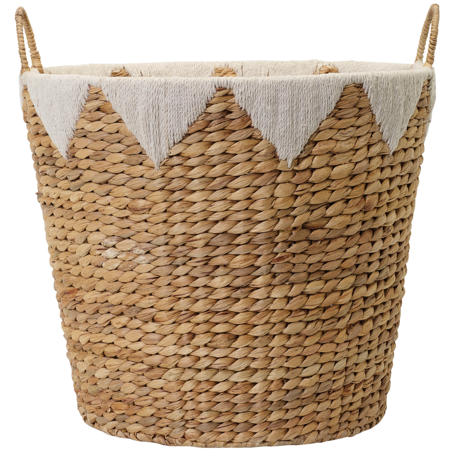 slide 1 of 7, RGI Home Natural Ricenut Hyacinth Round Basket with Yarn - 16 in x 16 in x 16 in, 16 liter