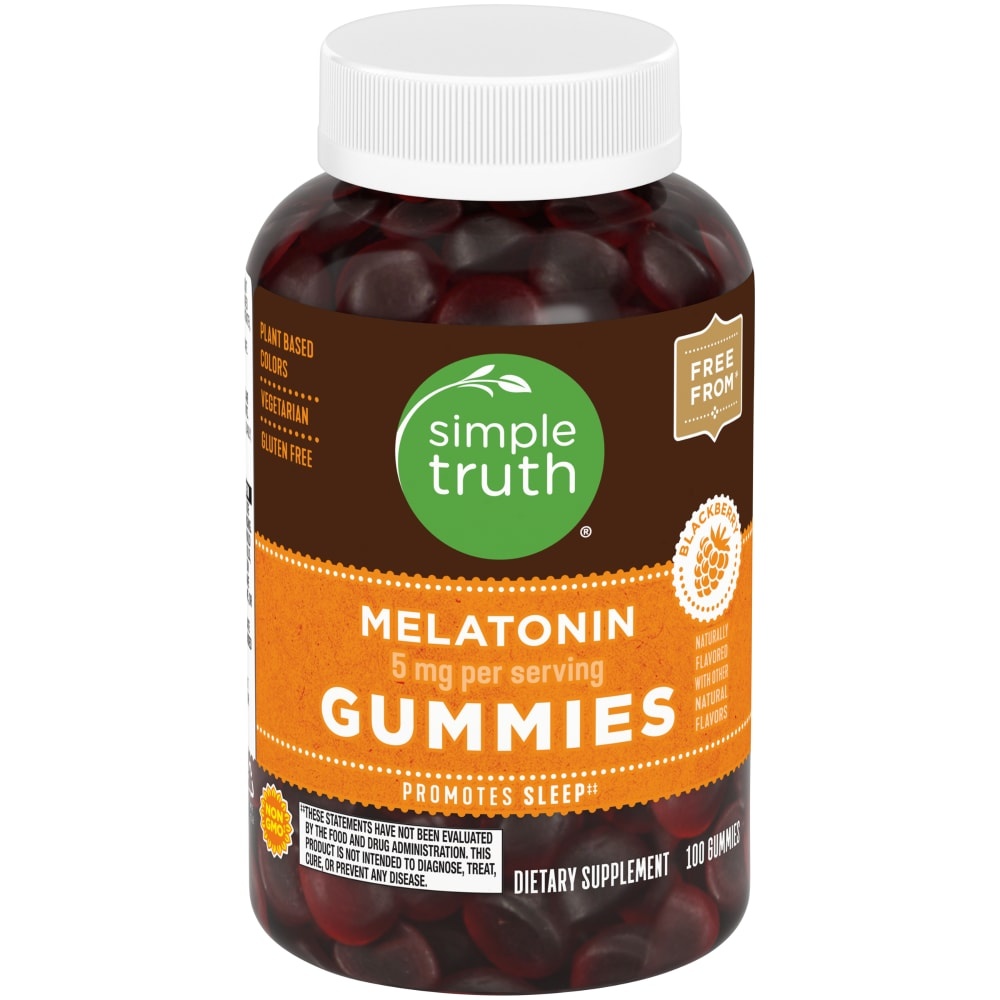 slide 1 of 1, Simple Truth Melatonin Gummies, 100 ct