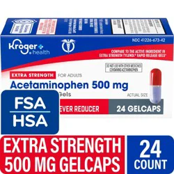 Kroger® Extra Strength Pain Reliever and Fever Reducer Acetaminophen Rapid Release Gelcaps 500mg