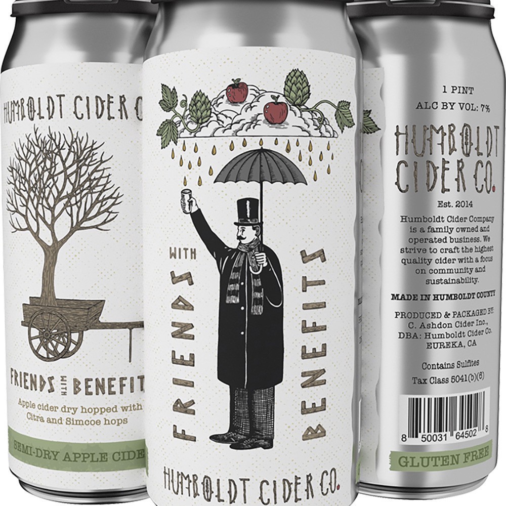 slide 1 of 1, Humboldt Cider Company Humboldt Friends With Benefits, 4 ct; 16 oz