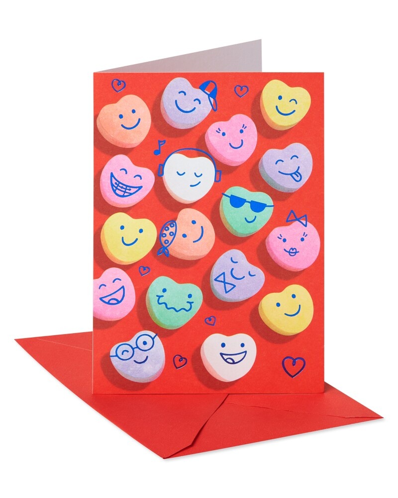 slide 1 of 1, American Greetings Valentine's Day Cards Smiley Face, 6 ct