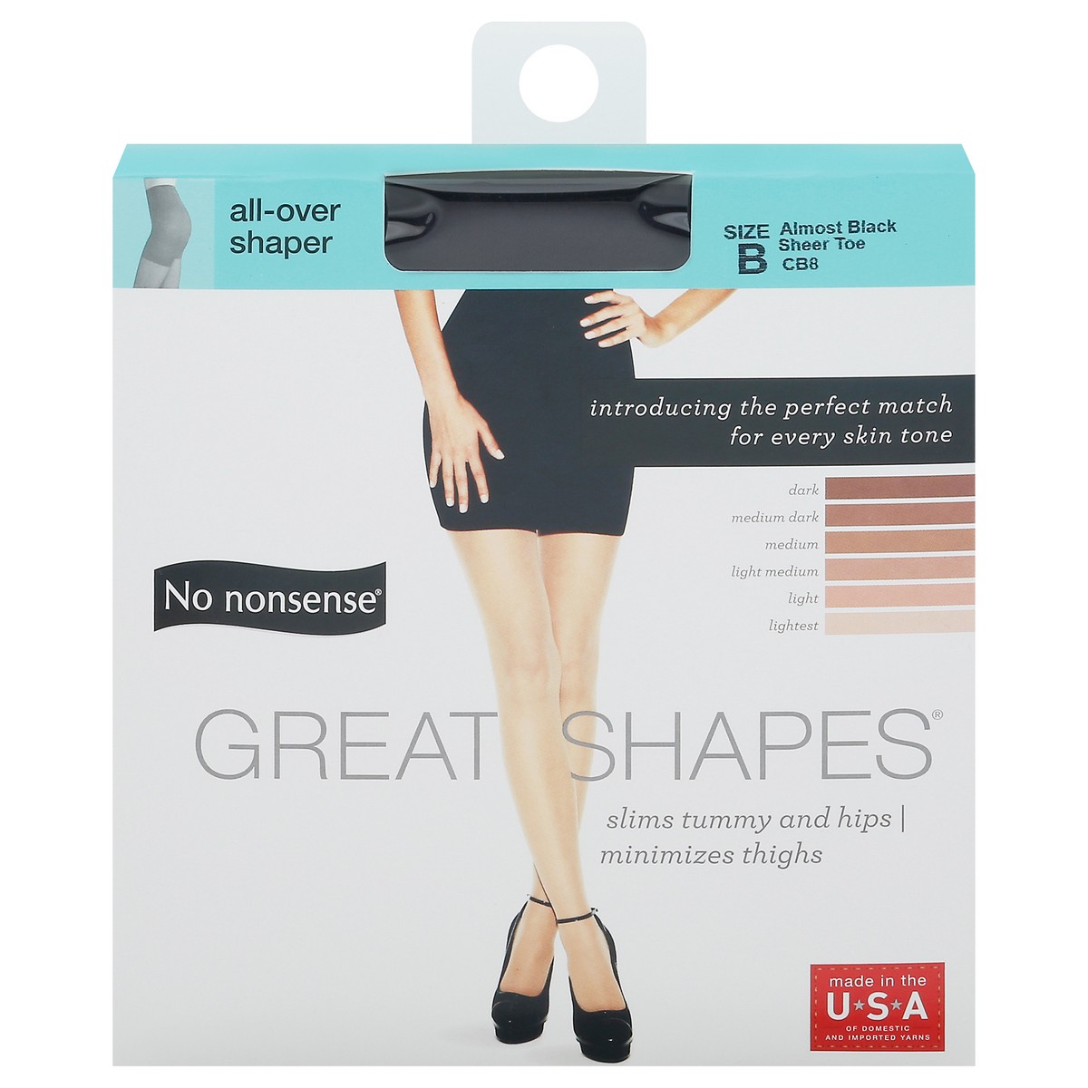 slide 1 of 8, No Nonsense Great Shapes Body Shaping Pantyhose, 1 pair