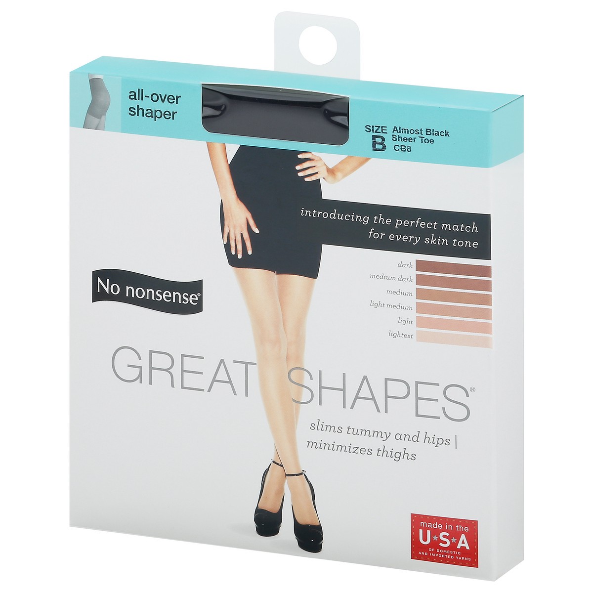 slide 2 of 8, No Nonsense Great Shapes Body Shaping Pantyhose, 1 pair