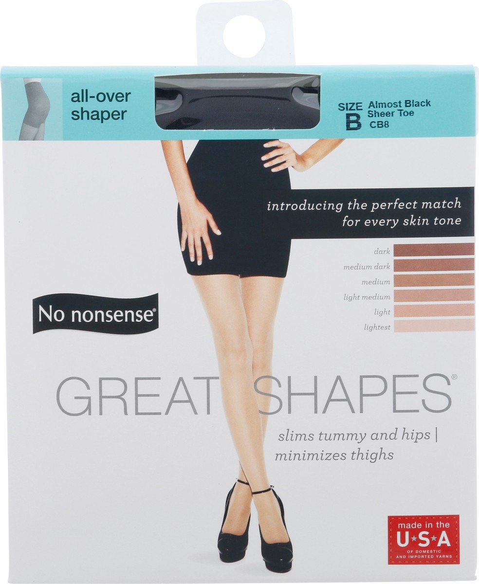 slide 6 of 8, No Nonsense Great Shapes Body Shaping Pantyhose, 1 pair