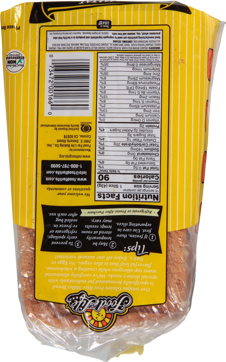 slide 8 of 9, Food for Life Rice Millet Bread 24 oz, 24 oz