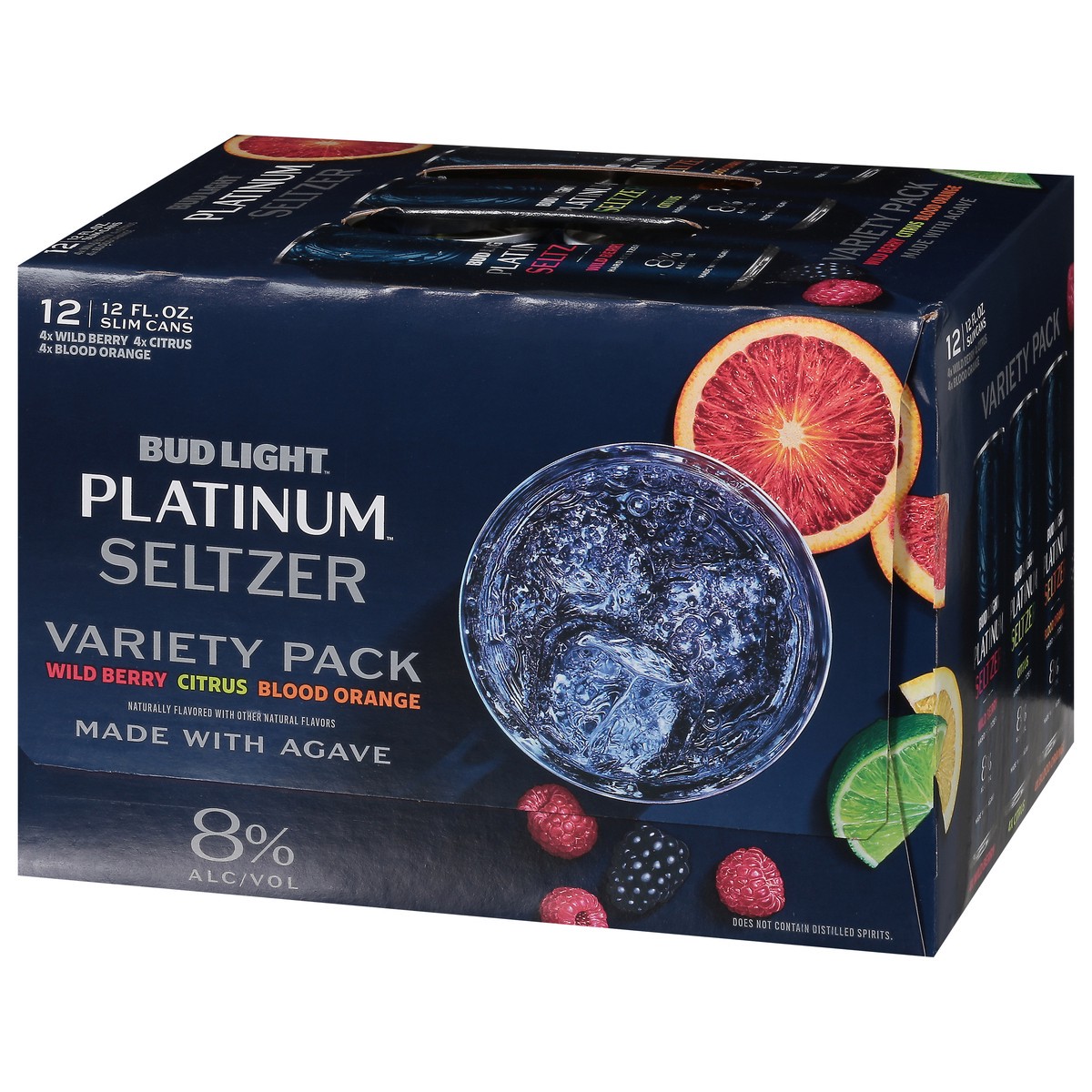 slide 8 of 9, Bud Light Platinum Seltzer Variety Pack, Hard Seltzer, Gluten Free, 12 Pack, 12 FL OZ Slim Cans, 8% ABV, 12 ct; 12 fl oz