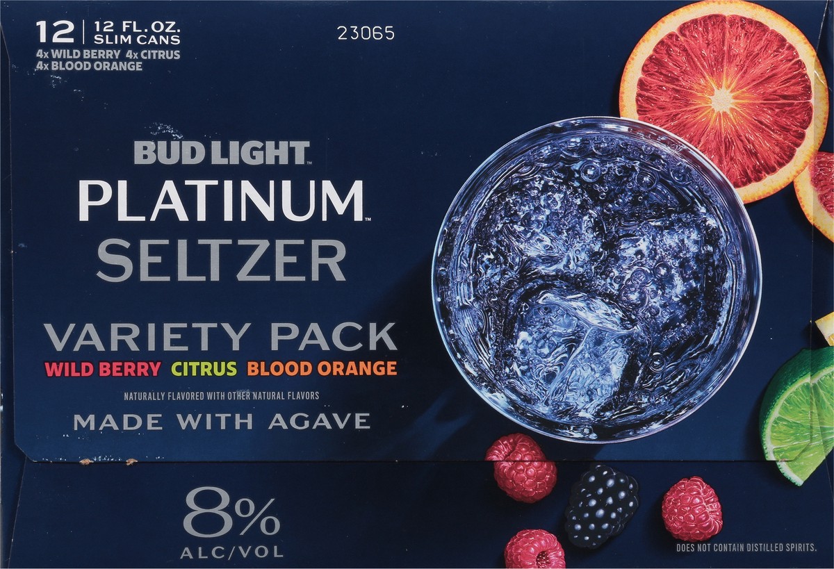 slide 2 of 9, Bud Light Platinum Seltzer Variety Pack, Hard Seltzer, Gluten Free, 12 Pack, 12 FL OZ Slim Cans, 8% ABV, 12 ct; 12 fl oz