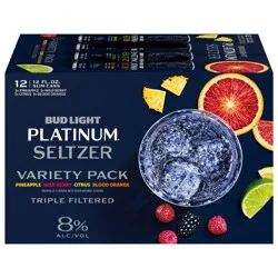 Bud Light Platinum Variety Pack Seltzer Variety Pack 12 - 12 fl oz Cans
