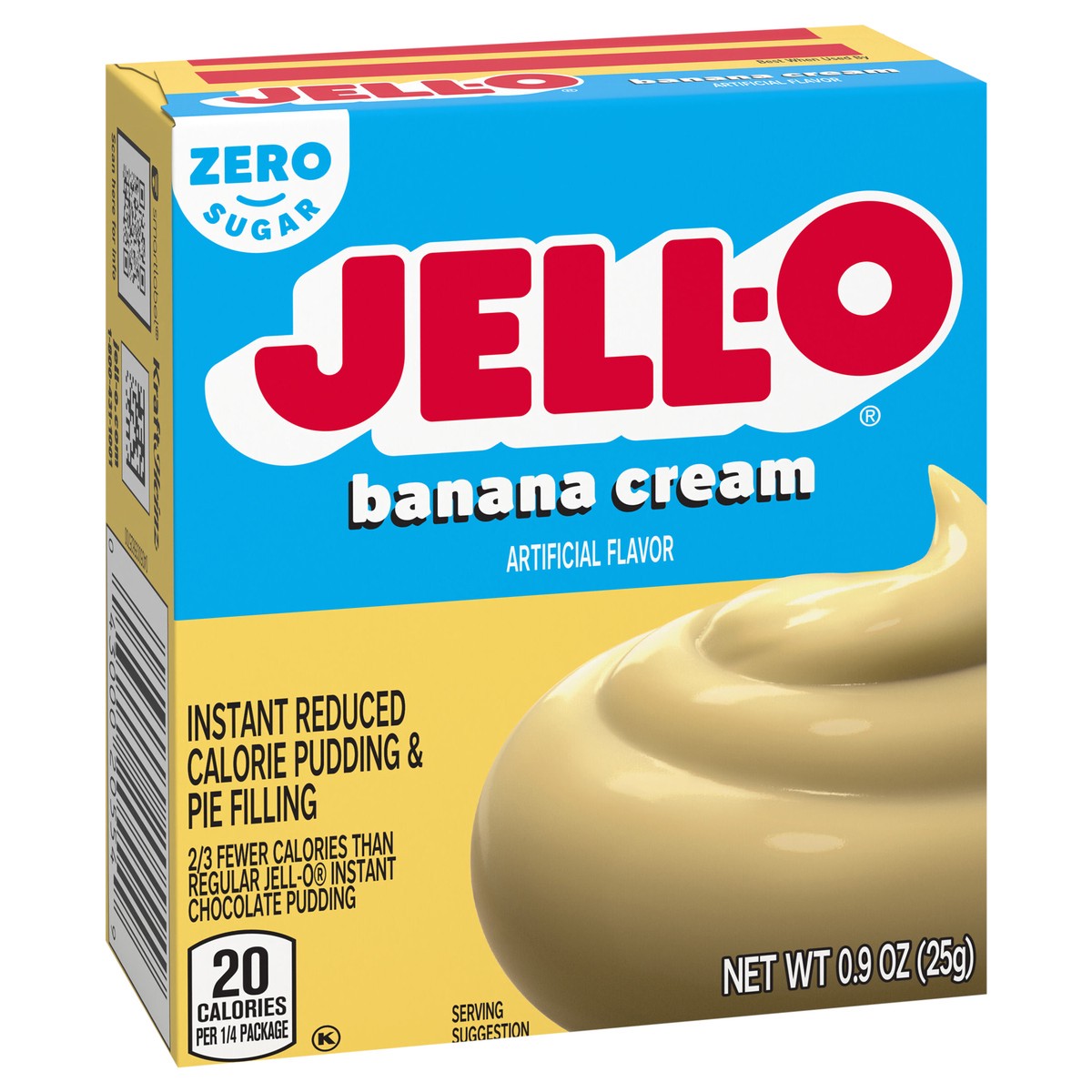 slide 2 of 9, Jell-O Banana Cream Artificially Flavored Zero Sugar Instant Reduced Calorie Pudding & Pie Filling Mix, 0.9 oz Box, 0.9 oz