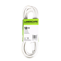 slide 3 of 9, Landscape Outdoor Extension Cord, EC883612 White, 12 ft