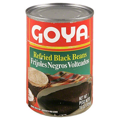 slide 1 of 1, Goya Refried Black Beans, 16 oz