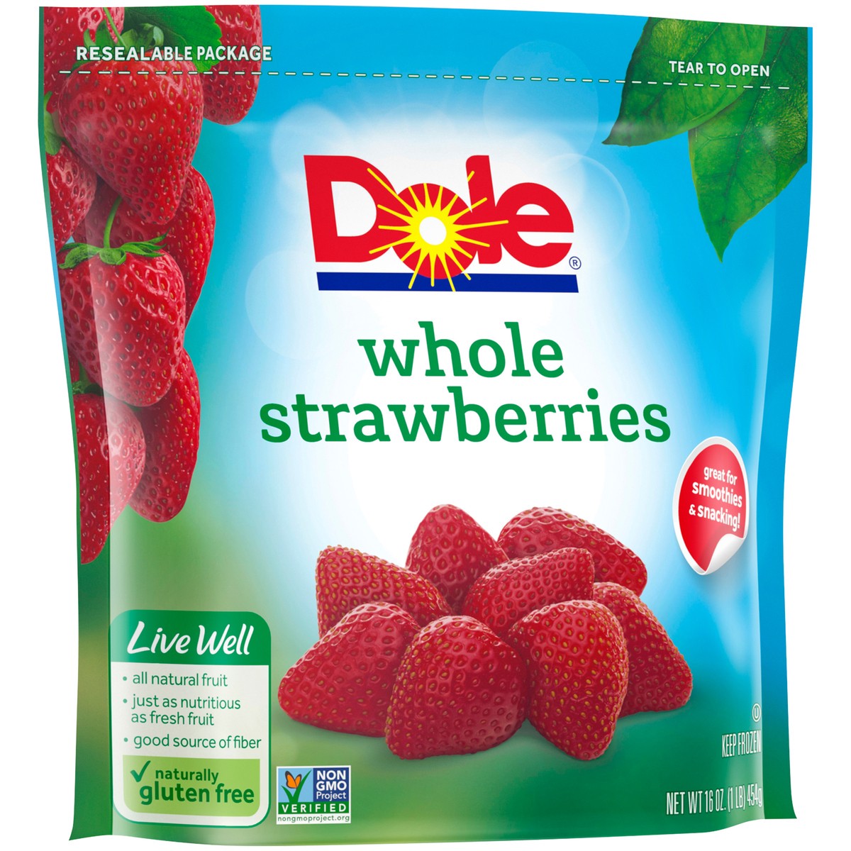 slide 6 of 9, Dole Whole StrawberriesPouch, 16 oz