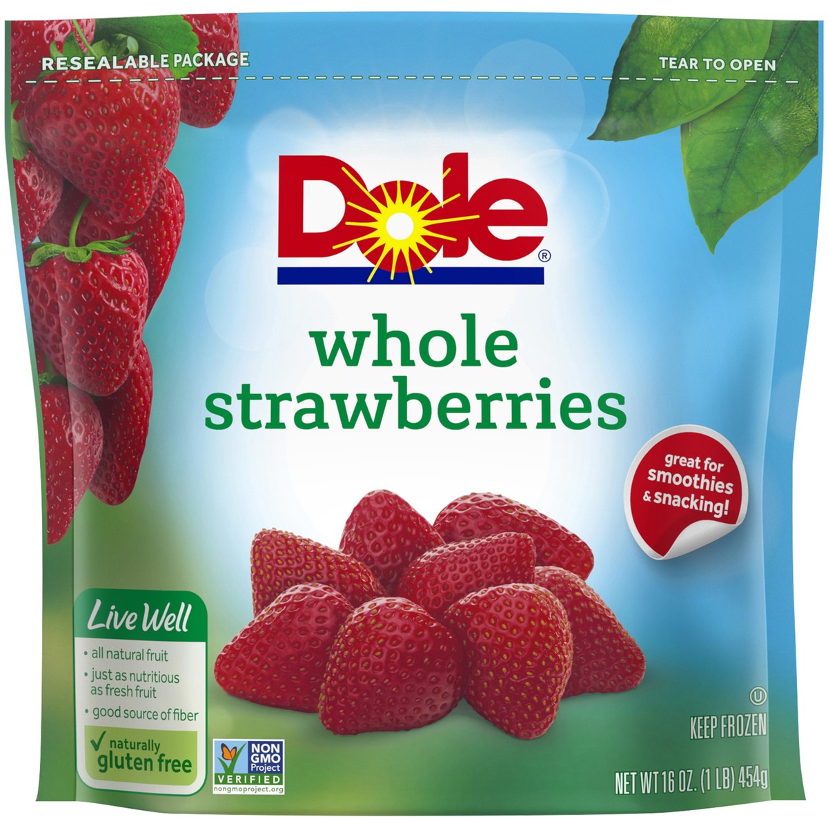 slide 5 of 9, Dole Whole StrawberriesPouch, 16 oz