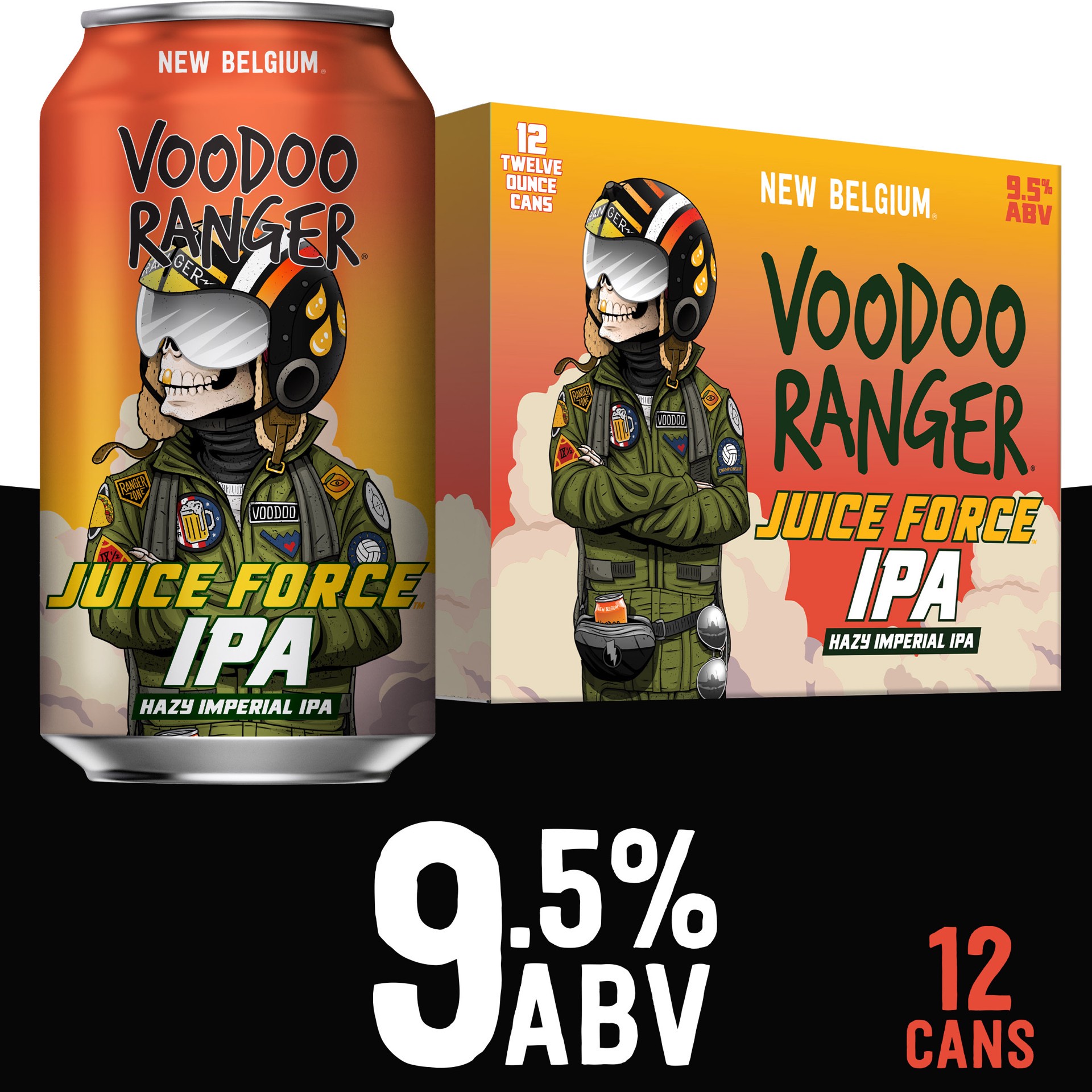 slide 1 of 4, Voodoo Ranger Juice Force Hazy Imperial IPA Beer, 12 Pack, 12 fl oz Cans, 12 ct; 12 fl oz