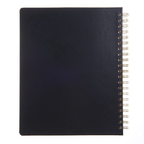 slide 5 of 5, 2025 Russell & Hazel Vegan Leather Weekly/Monthly Planner, 9-1/8"" X 11-1/4"", Black, January To December, 1 ct
