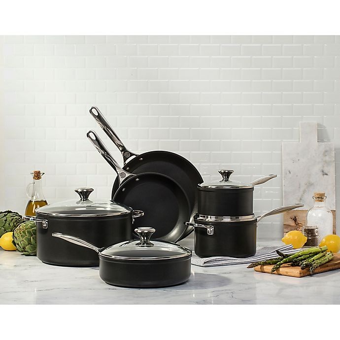 slide 1 of 1, Le Creuset Toughened Nonstick Pro Cookware Set, 10 ct