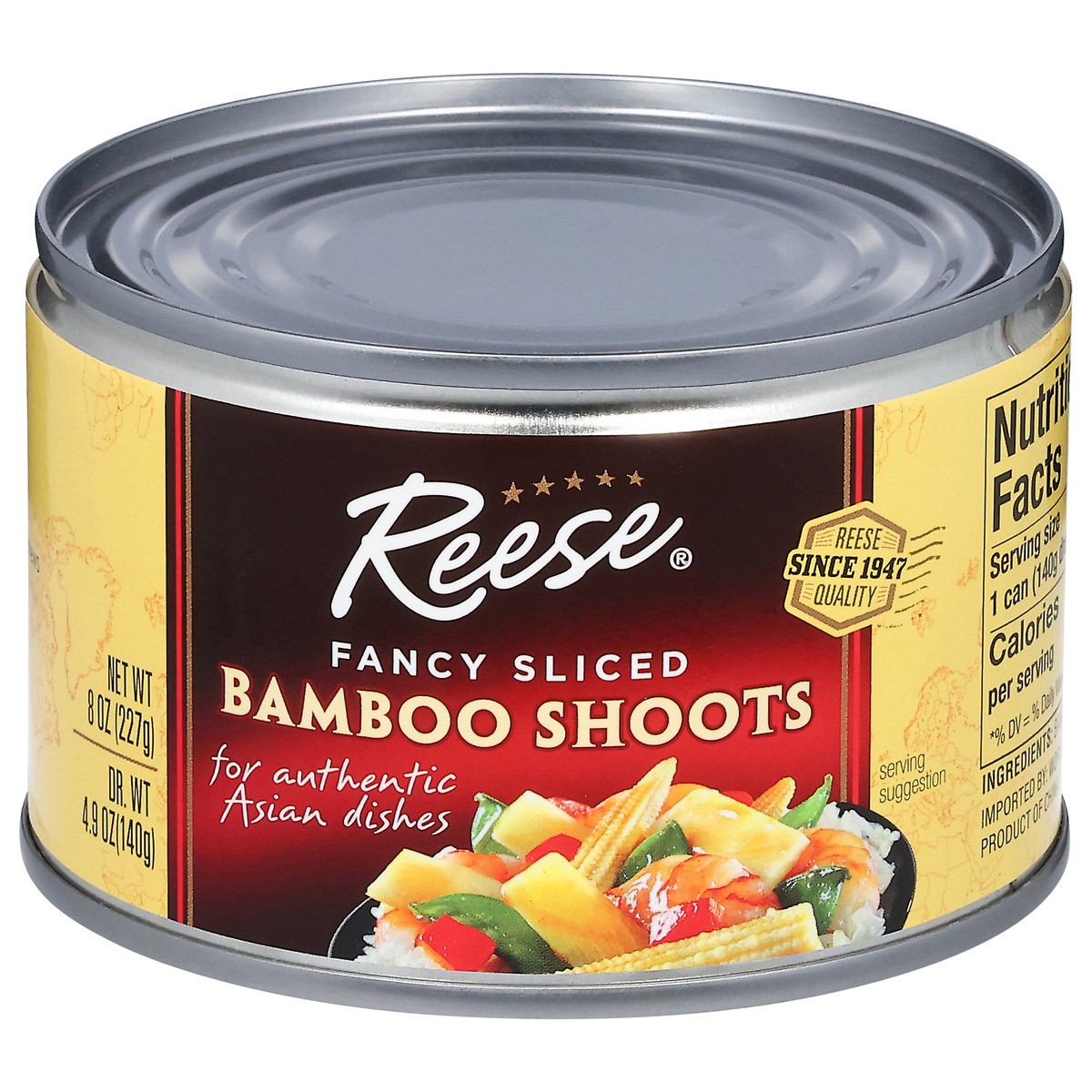 slide 1 of 4, Reese Fancy Sliced Bamboo Shoots 8 oz, 8 oz