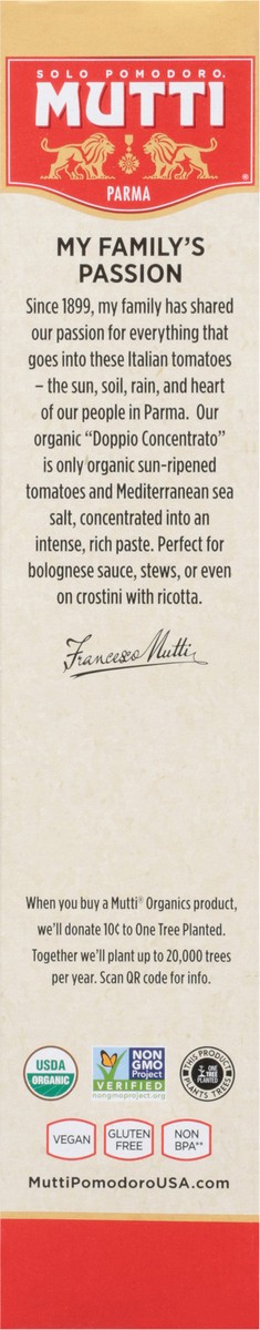 slide 9 of 9, Mutti Organic Double Concentrated Tomato Paste 6.5 oz, 6.5 oz