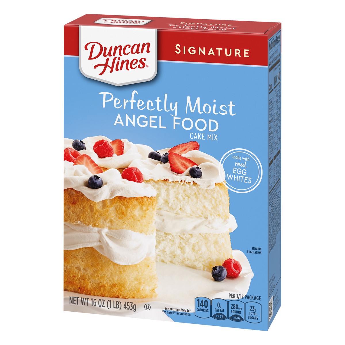 slide 9 of 10, Duncan Hines Signature Perfectly Moist Angel Food Cake Mix 16 oz, 14.5 oz