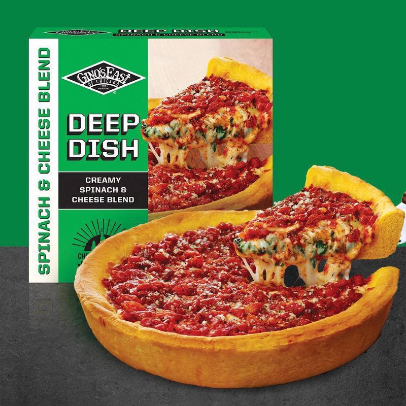 slide 3 of 5, Gino's East Deep Dish Spinach Frozen Pizza - 32oz, 32 oz